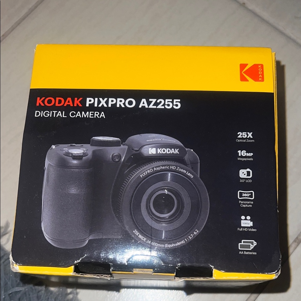 Kodak PIXPRO AZ255 Digital Camera - Black and Yellow